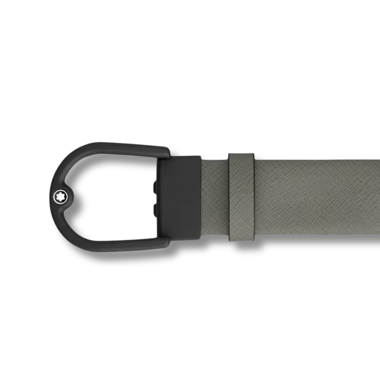 Horseshoe buckle medium grey belt