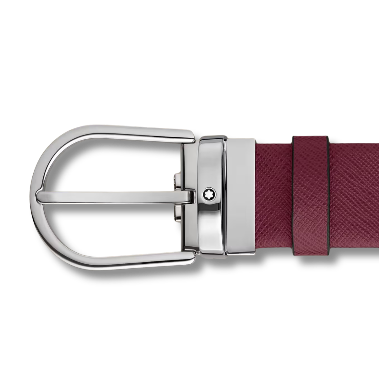 Horseshoe Buckle Cassis Leather Belt
