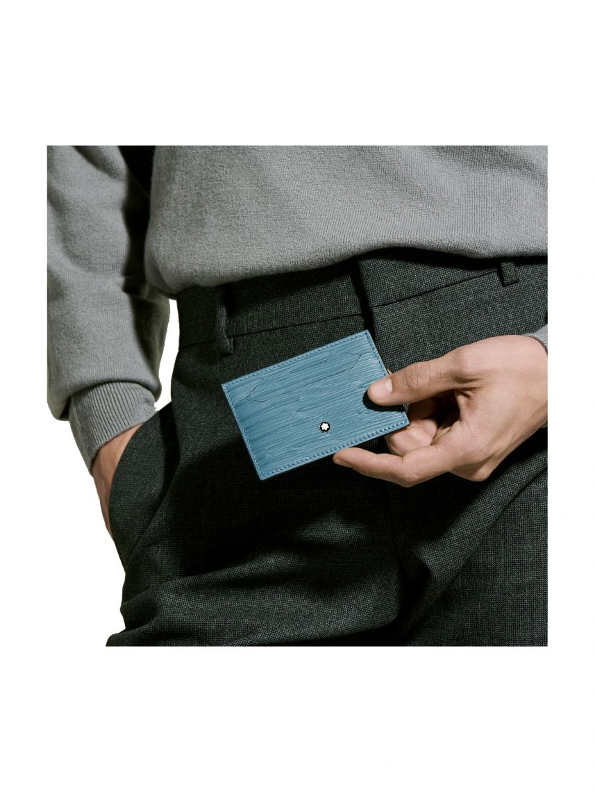 4810 Card Holder Blue textured