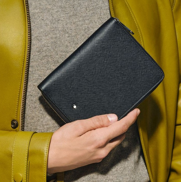5-Pen Pouch with zip in Sartorial Leather