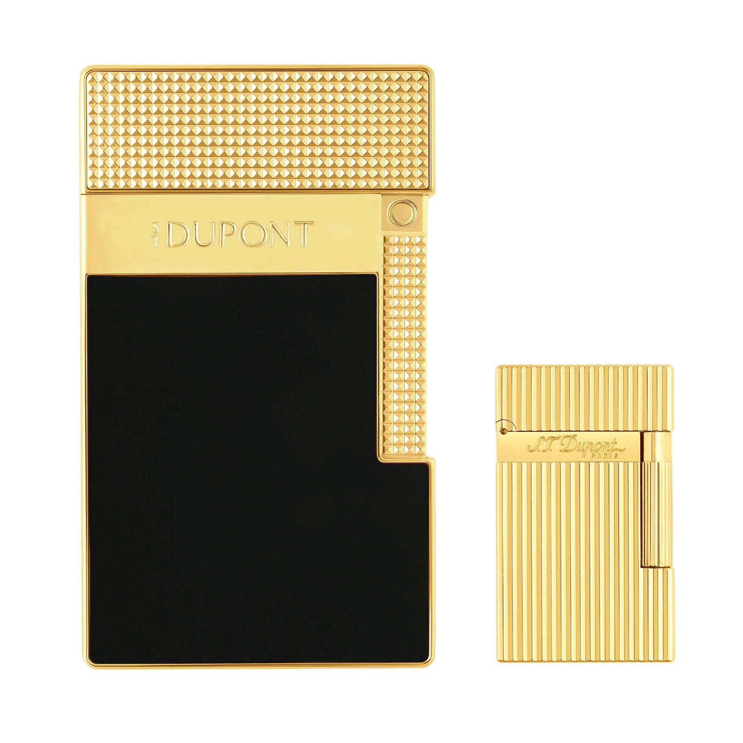 Dupont Table Lighter Mixed Lacquered lighter gold
