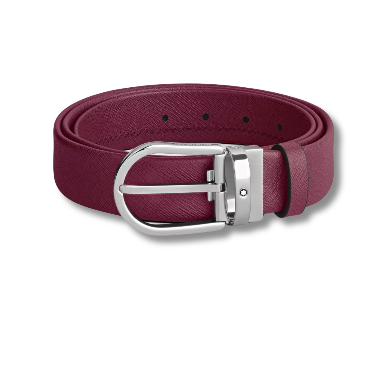 Horseshoe Buckle Cassis Leather Belt
