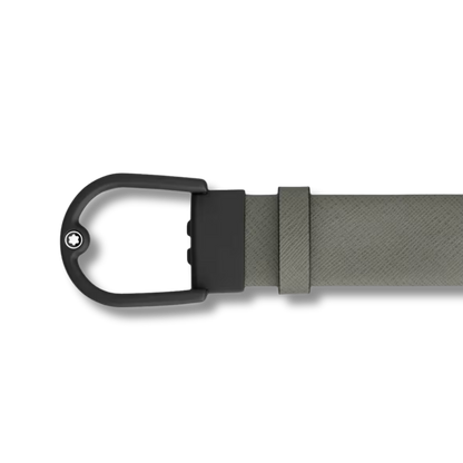Horseshoe buckle medium grey belt