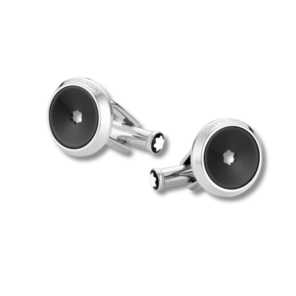 Star Cufflinks with Steel Inlay