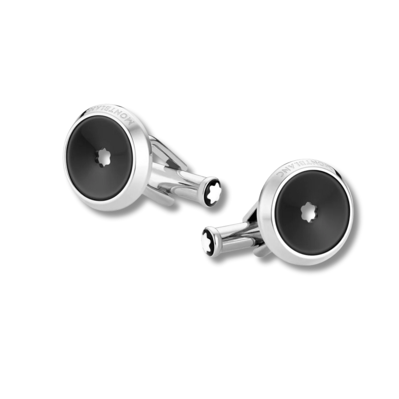 קישורי שרוול מונבלאן כוכב עם שיבוץ פלדה – Montblanc Star Cufflinks with Steel Inlay | Signature Studio