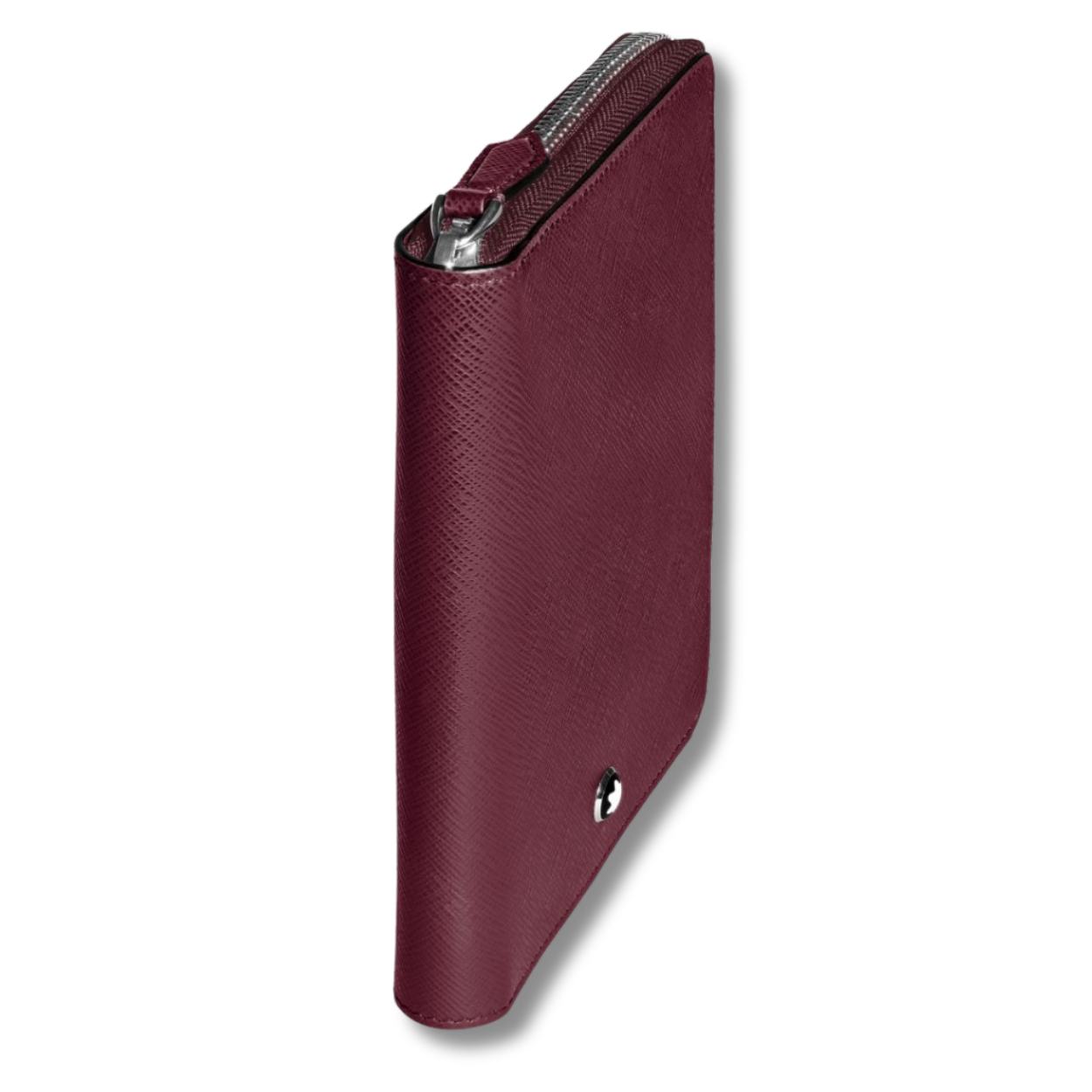 5-Pen Pouch with zip in Sartorial Leather Cassis