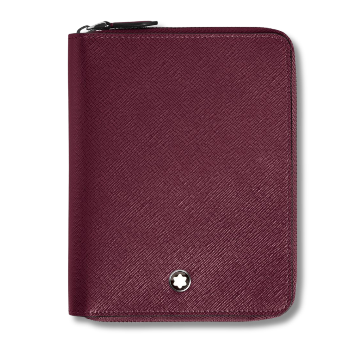 5-Pen Pouch with zip in Sartorial Leather Cassis