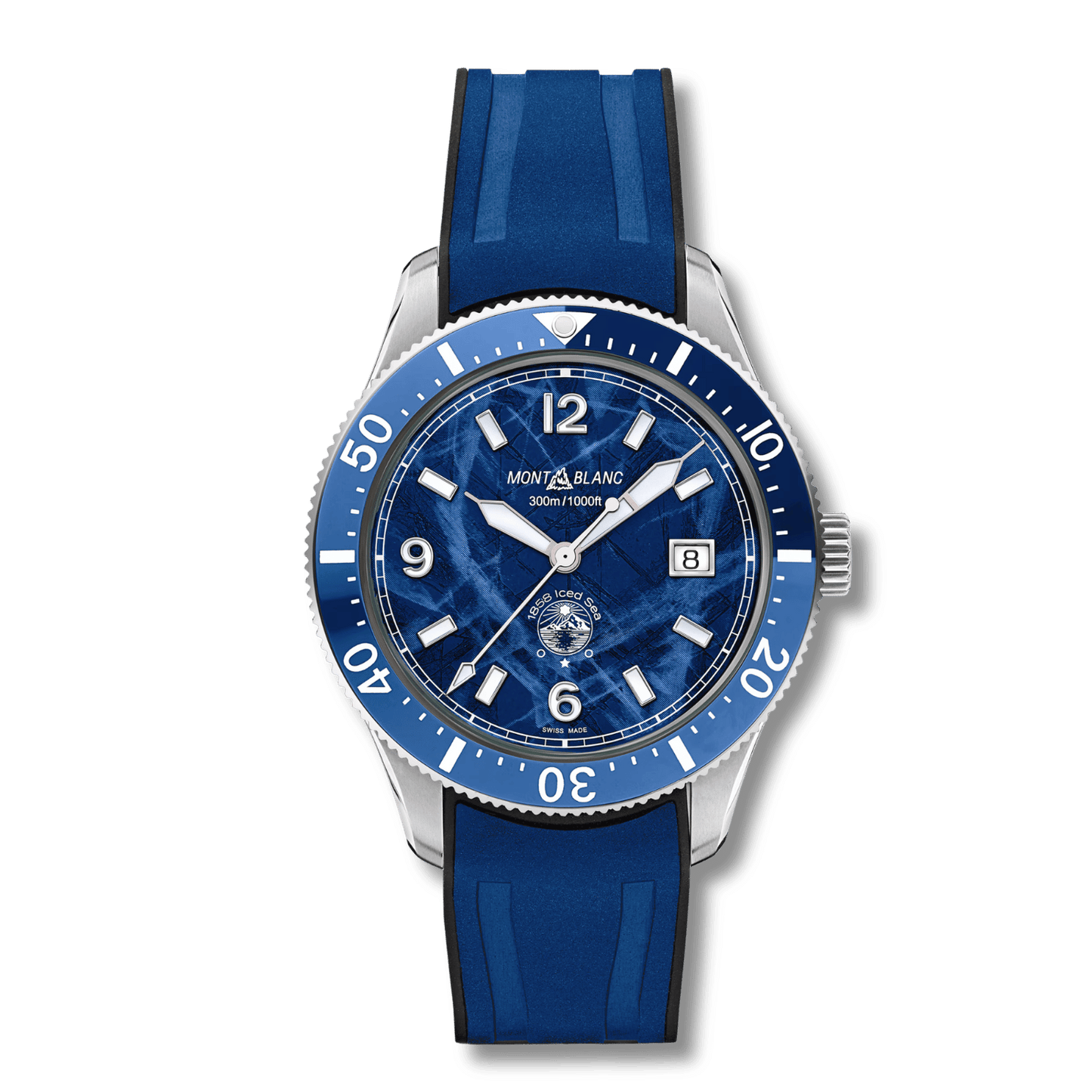 Montblanc Iced Sea Automatic Date Blue Rubber