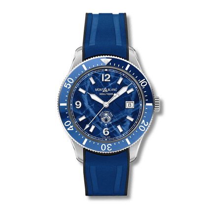 Montblanc Iced Sea Automatic Date Blue Rubber