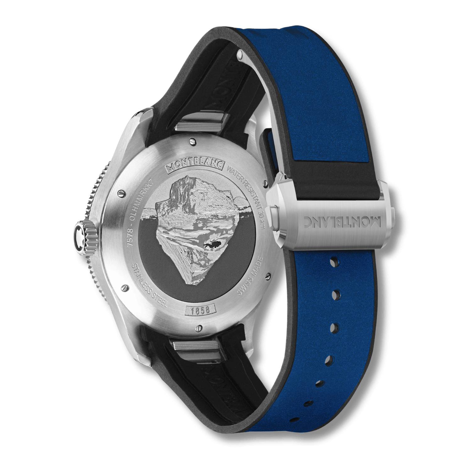 Montblanc Iced Sea Automatic Date Blue Rubber
