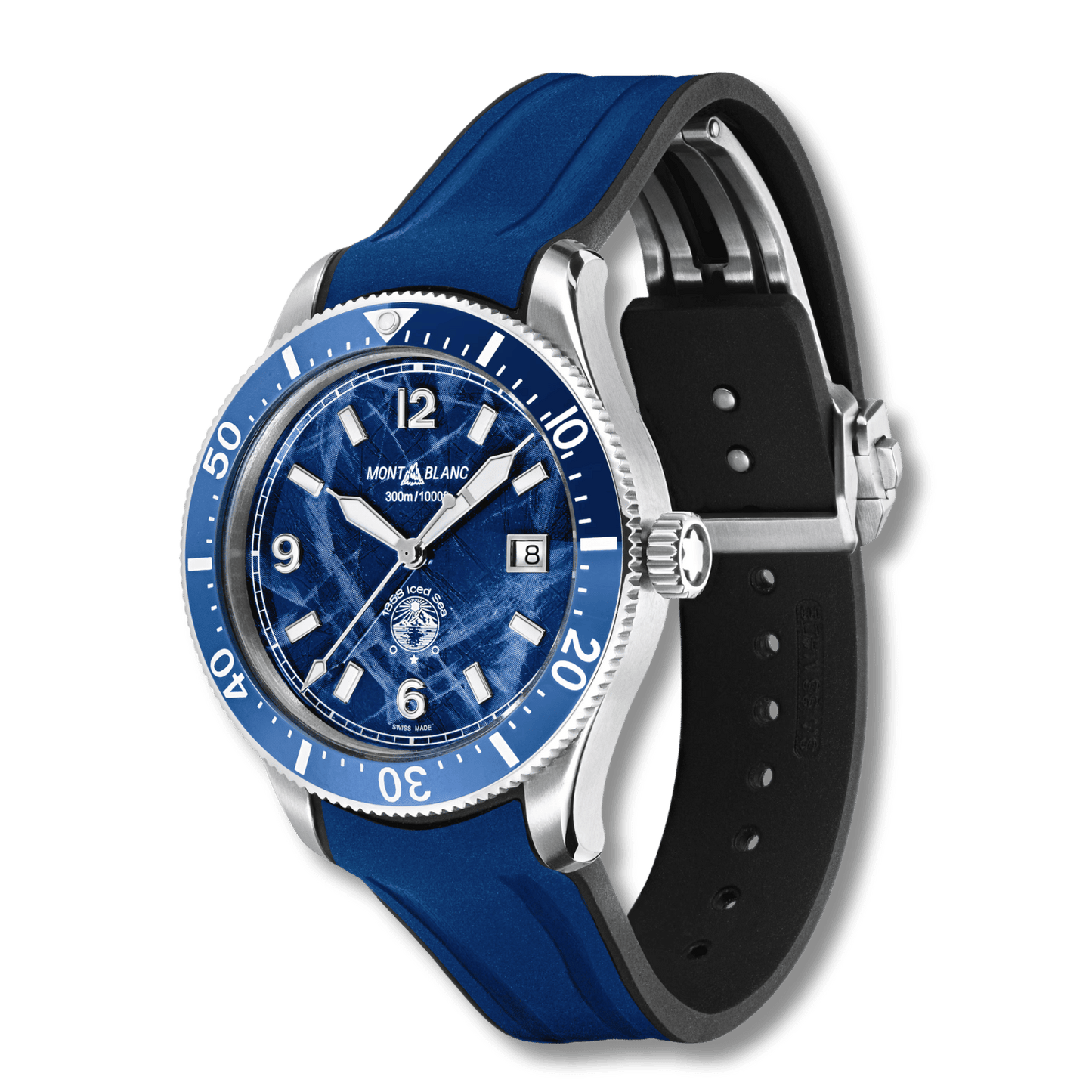 Montblanc Iced Sea Automatic Date Blue Rubber
