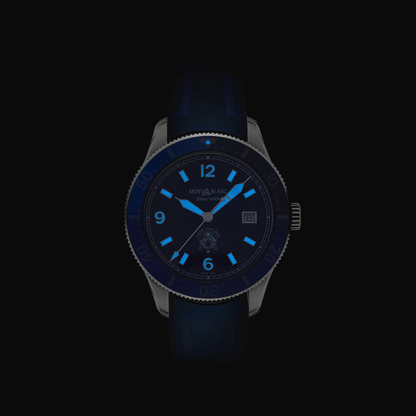 Montblanc Iced Sea Automatic Date Blue Rubber
