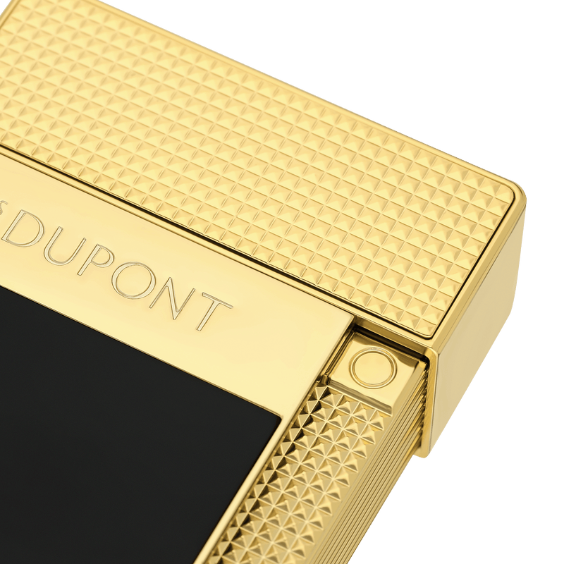 Dupont Table Lighter Mixed Lacquered lighter gold