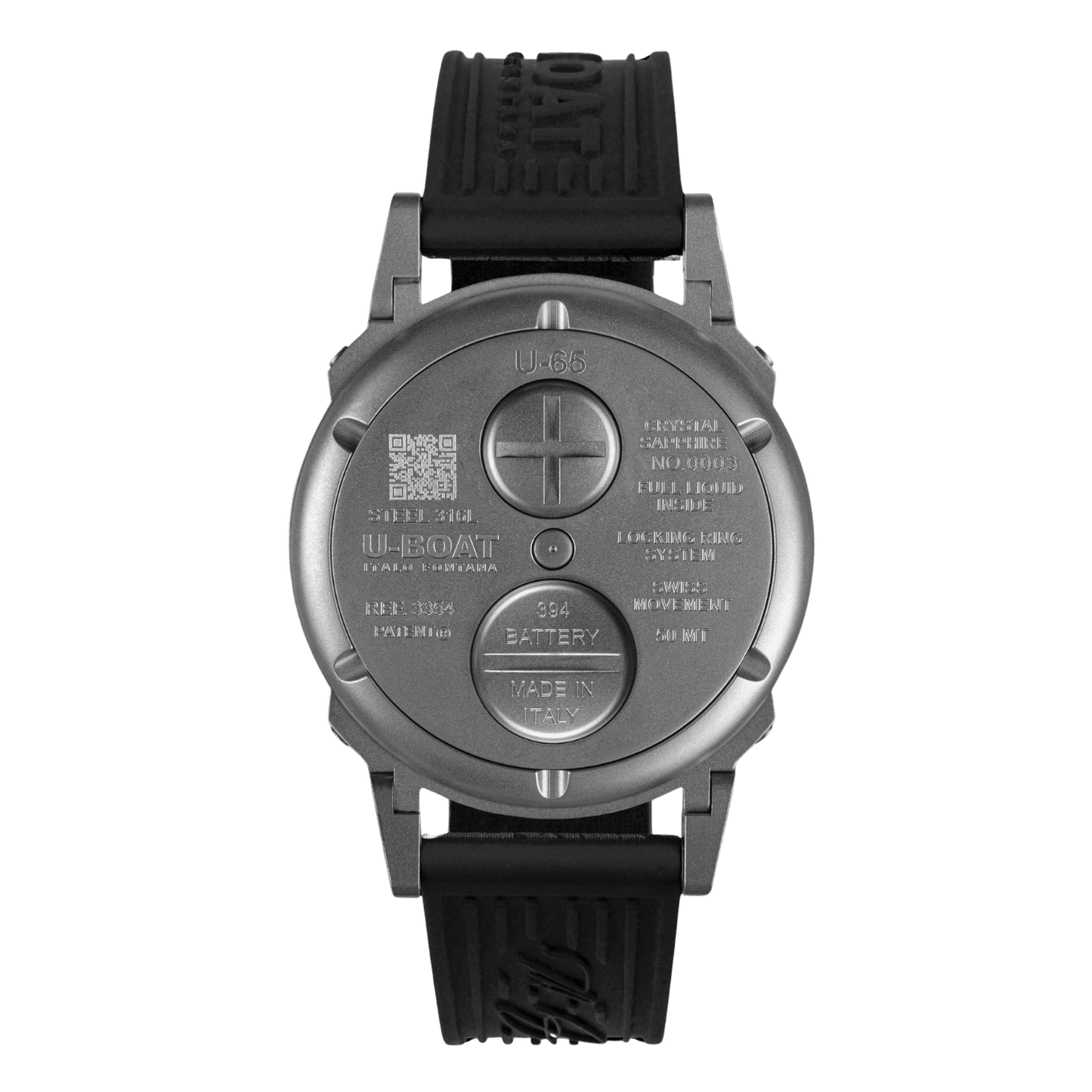U-65 44mm Stainless Steel White