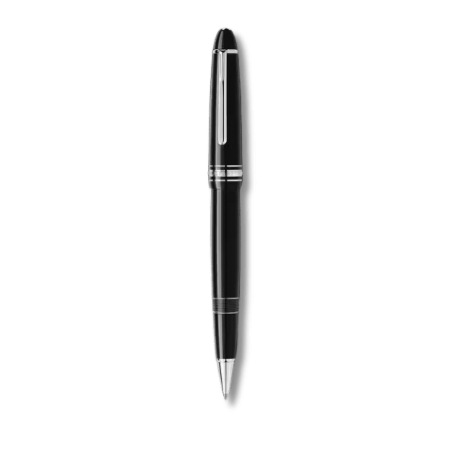 עט כדורי Montblanc Meisterstück בצבע שחור עם עיטורי פלטינה
