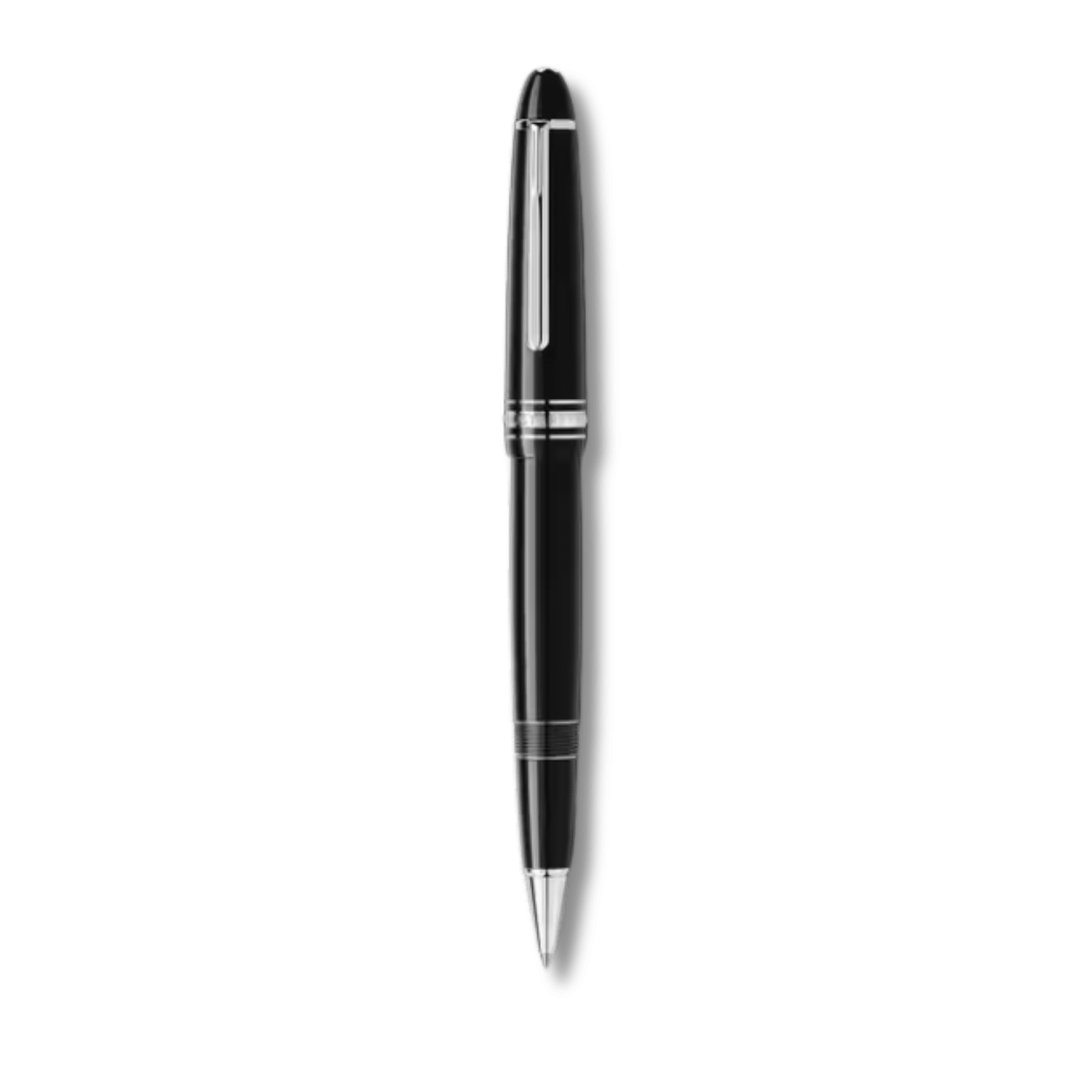 עט כדורי Montblanc Meisterstück בצבע שחור עם עיטורי פלטינה