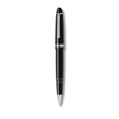 עט כדורי Montblanc Meisterstück בצבע שחור עם עיטורי פלטינה