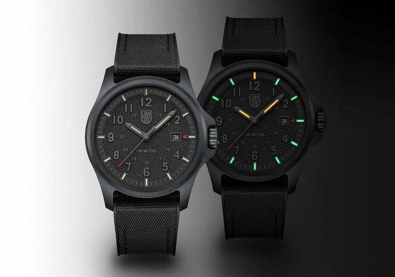מבט קדמי על שעון לומינוקס Atacama Field BlackOut שחור מלא – Luminox Atacama Field BlackOut 43mm | Signature Studio