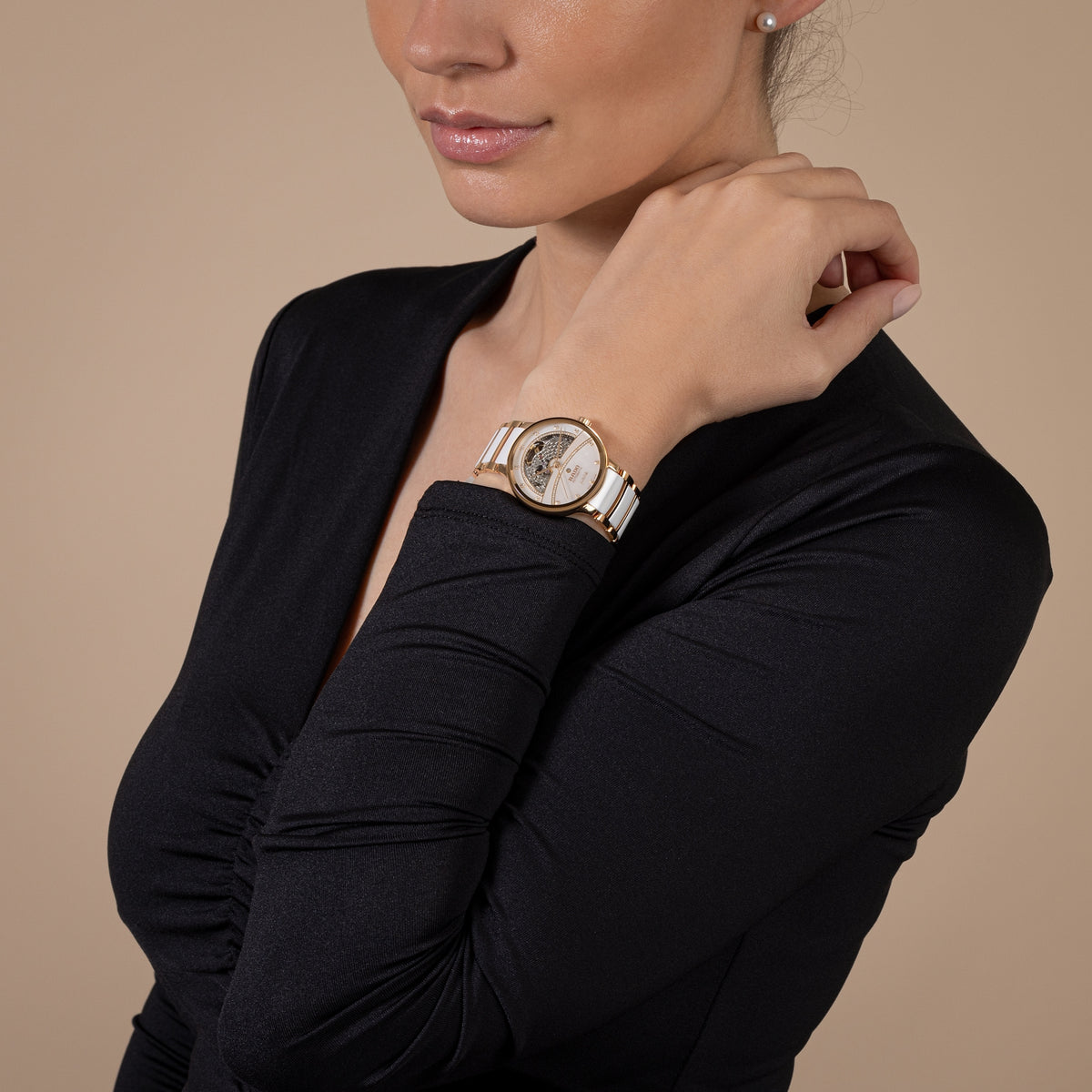 RADO Centrix Automatic Diamonds Open Heart white rose