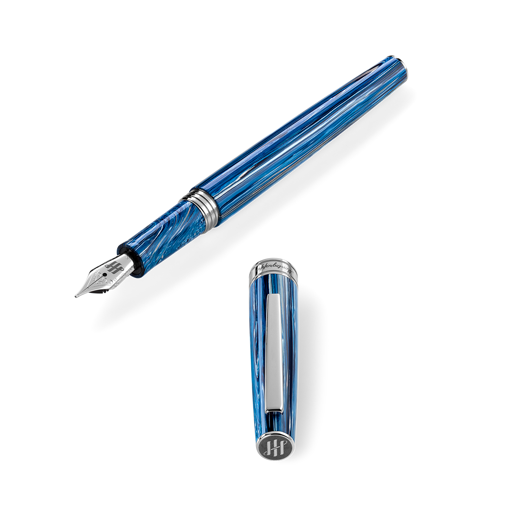 Montegrappa FP M Armonia Adriatic Blue Sea Steel