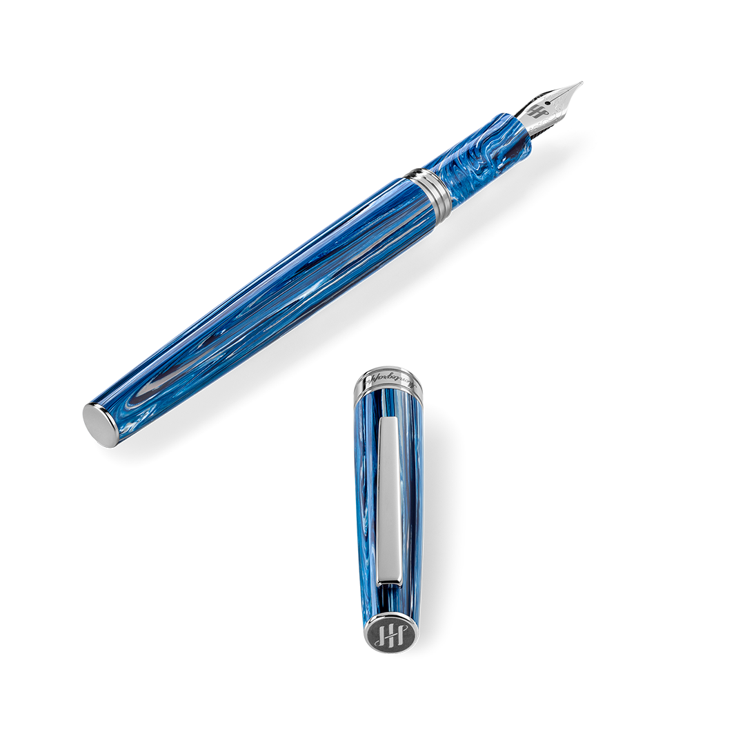 Montegrappa FP M Armonia Adriatic Blue Sea Steel