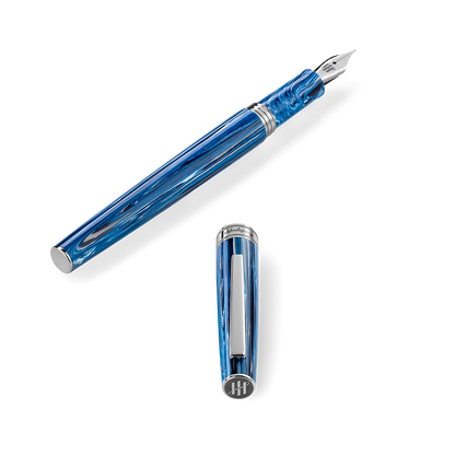 Montegrappa FP M Armonia Adriatic Blue Sea Steel