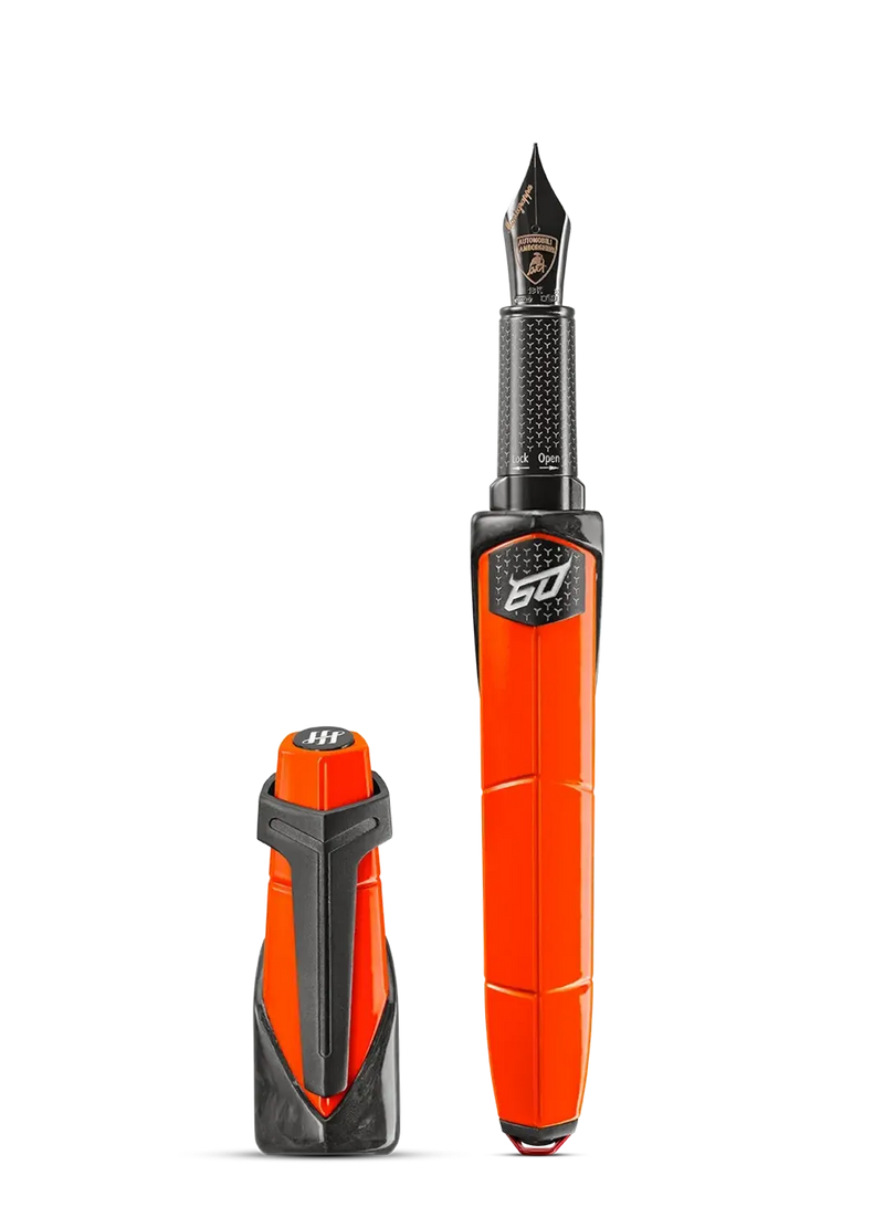 AUTOMOBILI LAMBORGHINI 60° Fountain Pen, Arancio Apodis