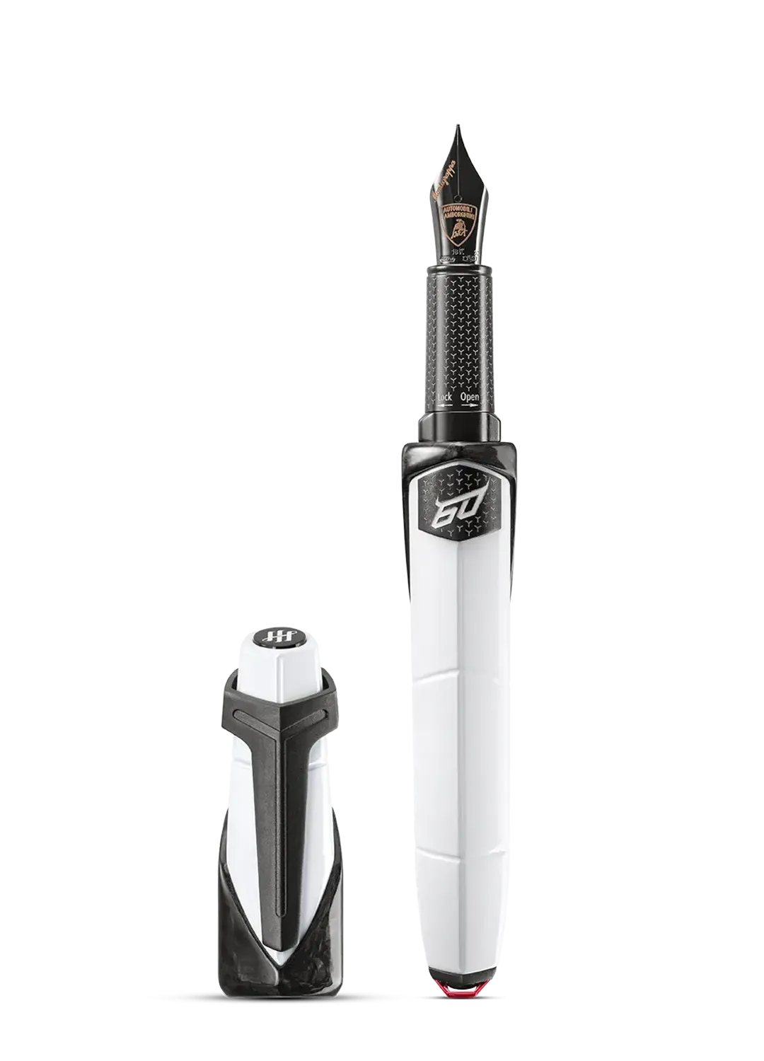 AUTOMOBILI LAMBORGHINI 60° Fountain Pen, Bianco Siderale