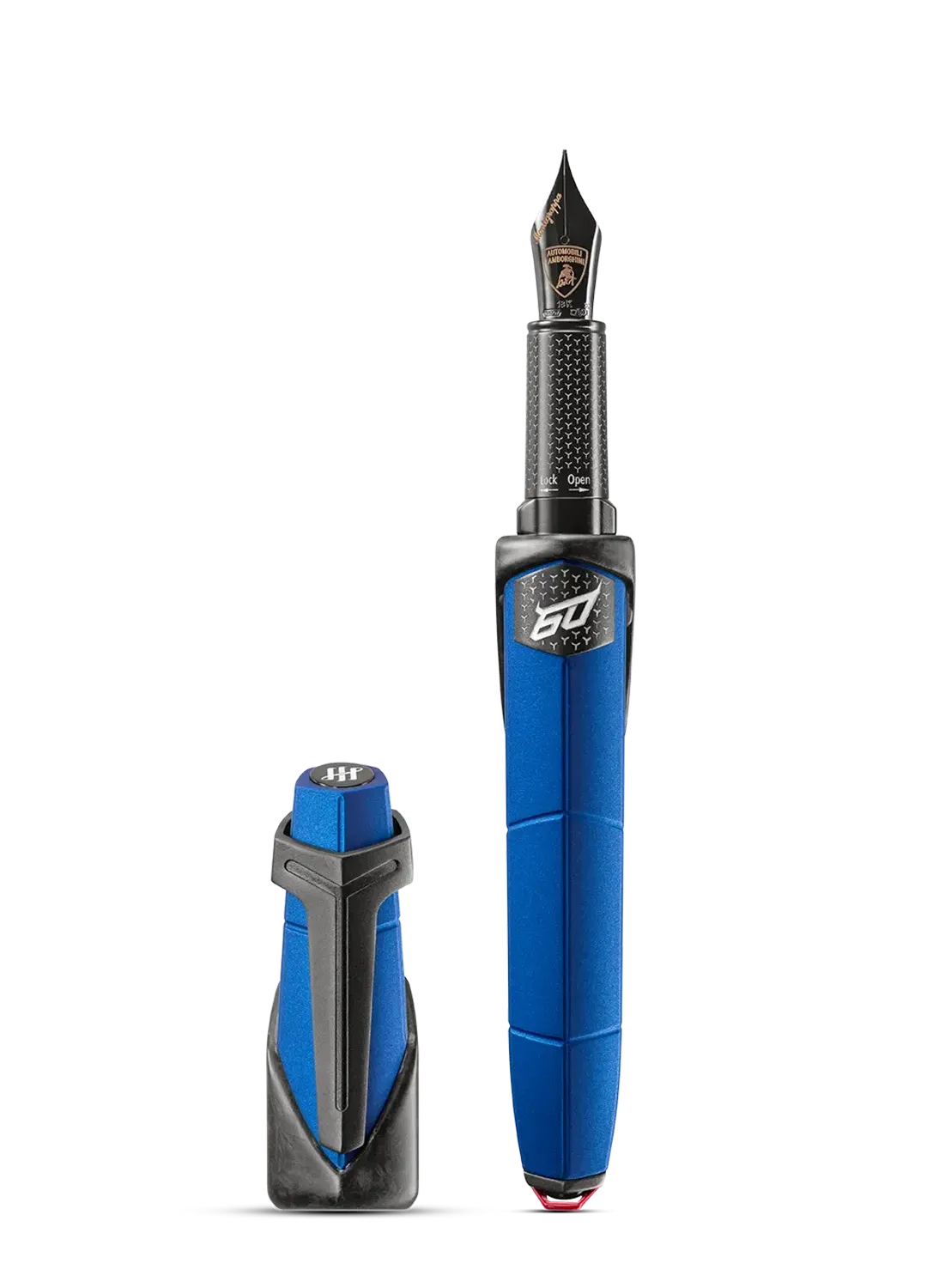 AUTOMOBILI LAMBORGHINI 60° Fountain Pen, Blu Aegeus