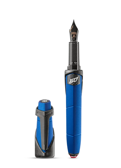 AUTOMOBILI LAMBORGHINI 60° Fountain Pen, Blu Aegeus
