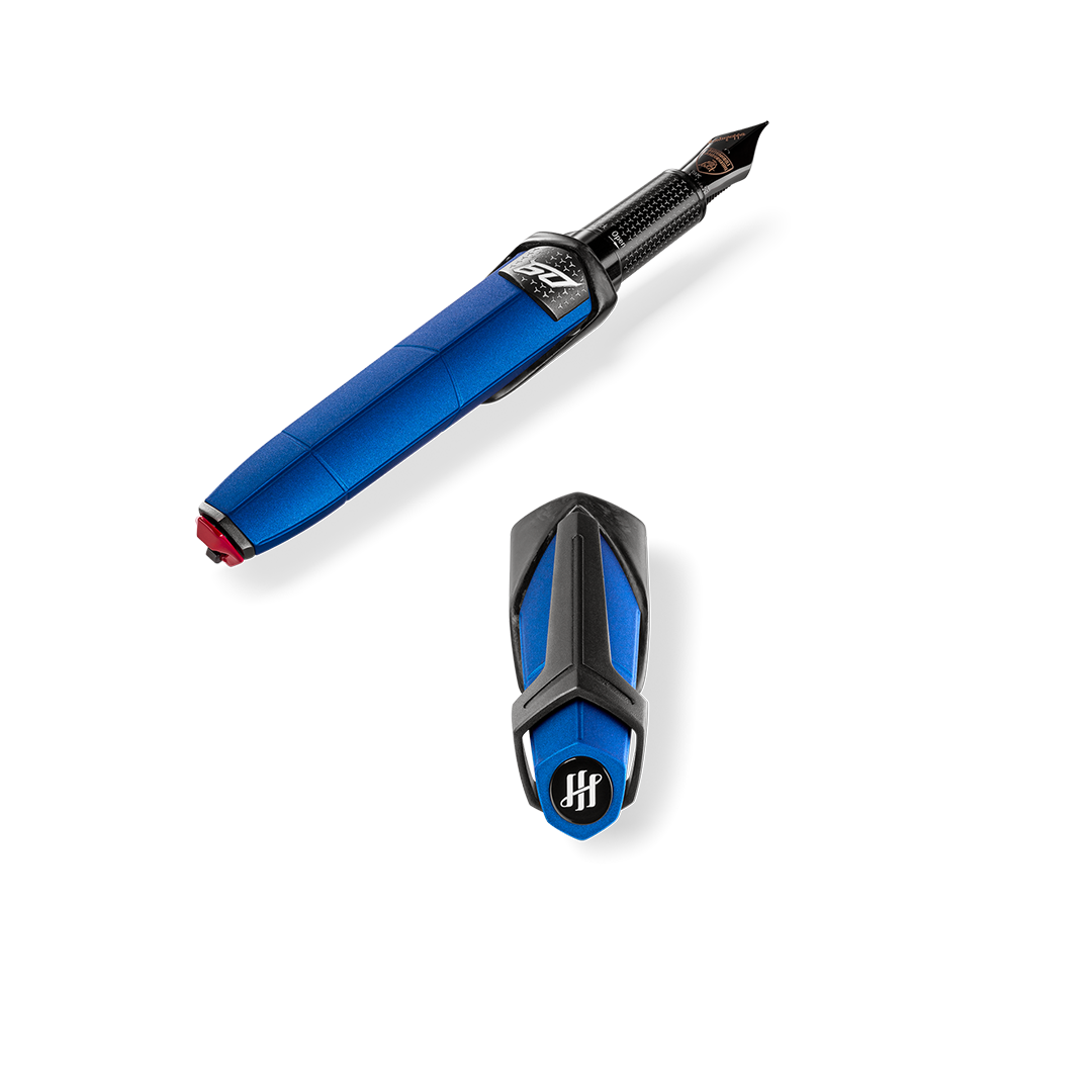 AUTOMOBILI LAMBORGHINI 60° Fountain Pen, Blu Aegeus