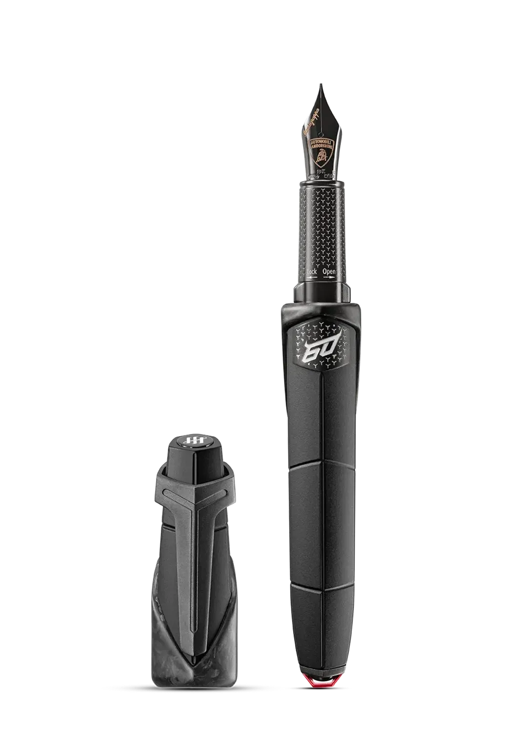 AUTOMOBILI LAMBORGHINI 60° Fountain Pen, Nero Noctis