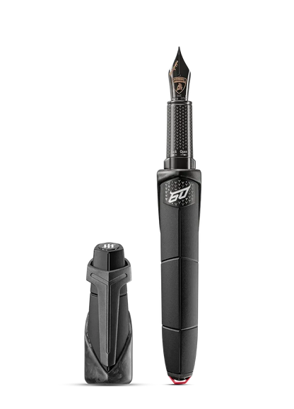 AUTOMOBILI LAMBORGHINI 60° Fountain Pen, Nero Noctis