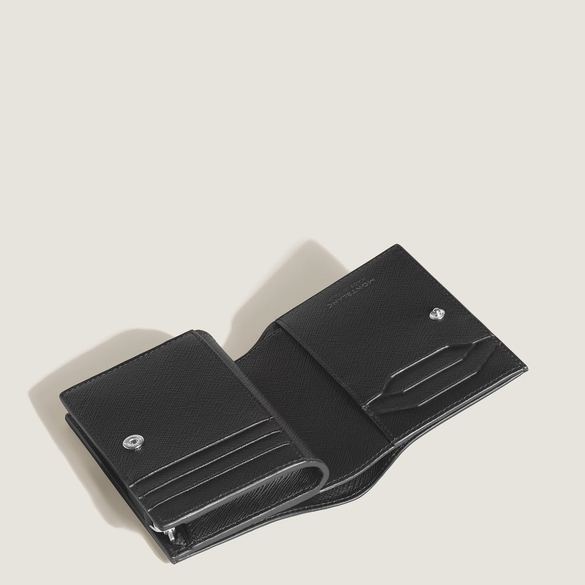 Compact Wallet 6cc with zip in Sartorial Leather