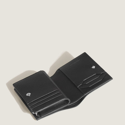 Compact Wallet 6cc with zip in Sartorial Leather