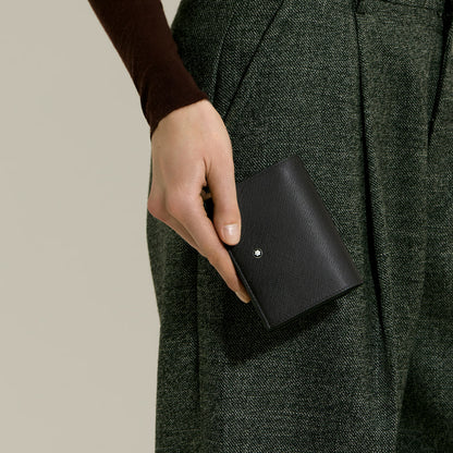 Compact Wallet 6cc with zip in Sartorial Leather